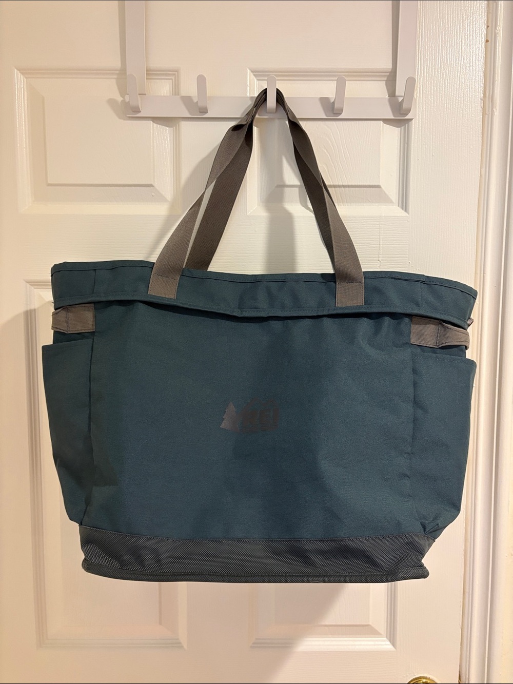 REI Teal Duffel Tote with Gray Straps